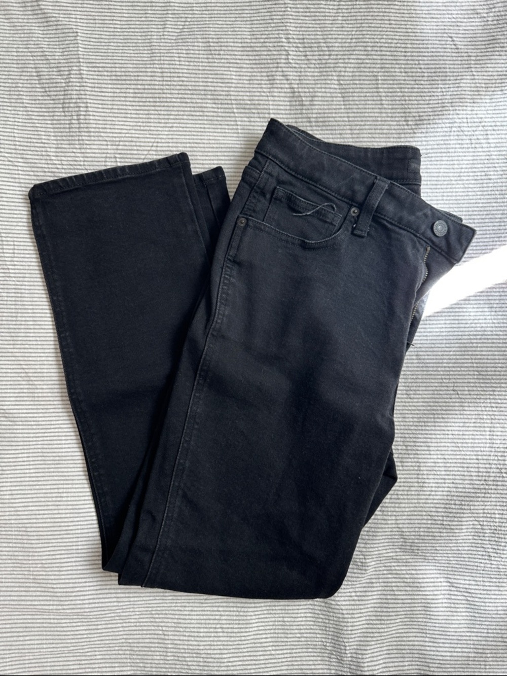 Uniqlo Straight Leg Black Jeans